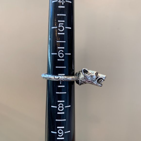 HOST PICK 😍Gucci Anger Forest Wolf Head Ring in Sterling Silver 925 NEW W BOX - Picture 11 of 11